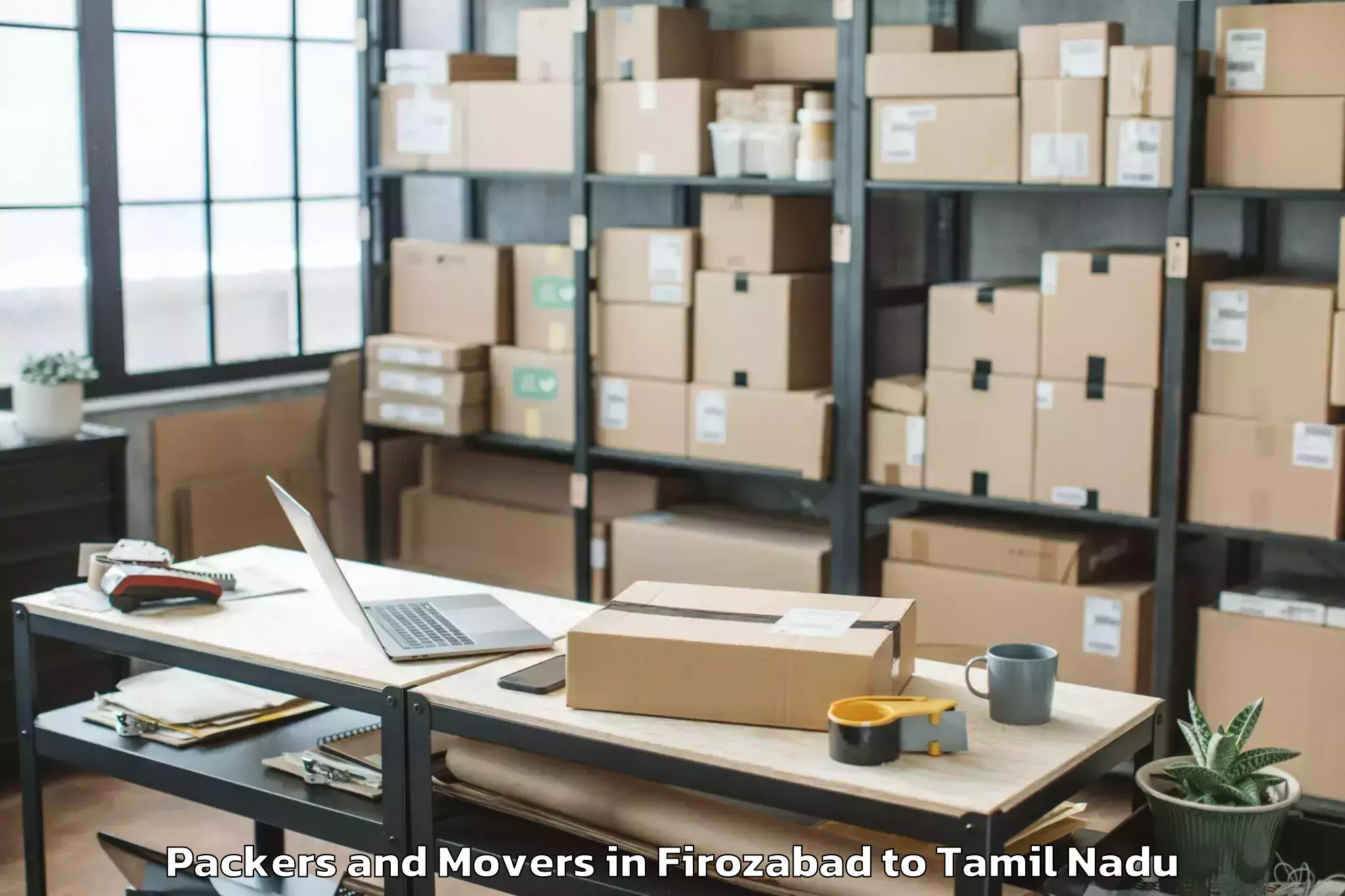 Hassle-Free Firozabad to Uppiliyapuram Packers And Movers